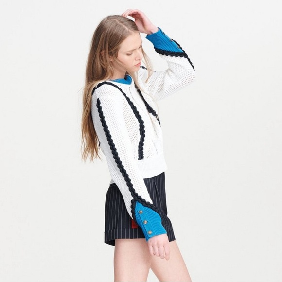 rag & bone Celina Cotton Crew in White Size XXS - Picture 2 of 14